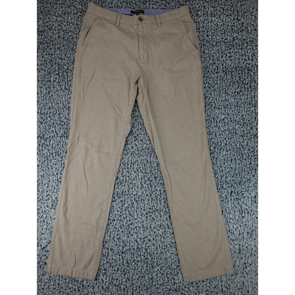 Banana Republic Kentfield Pant Mens 33x34 Khaki Cotton Straight Chino
